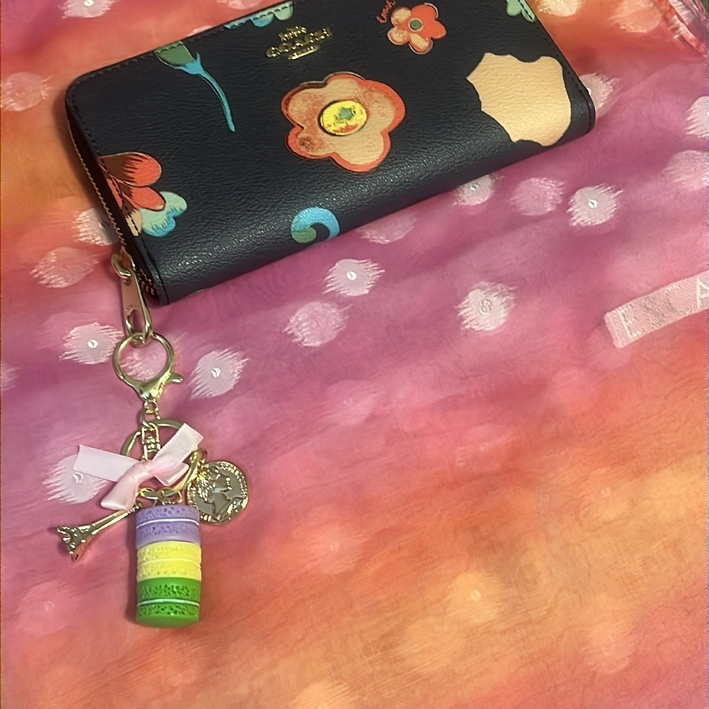 Final Price❌ Coach Black Wallet with Floral Print on Black - Picture 6 of 7
